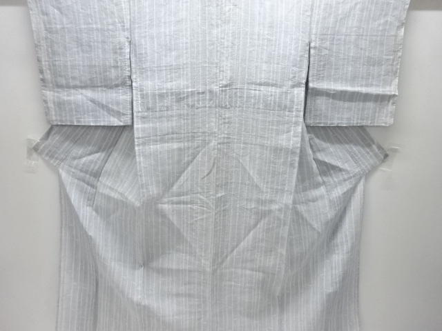 アンティーク　本場越後上布　竹模様織り出し着物